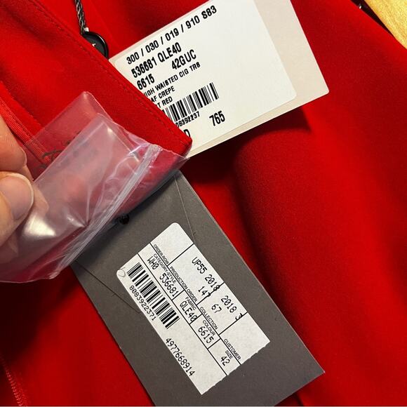 Alexander McQueen red suit jacket and pants NEW 2 piece size small NWT - Picture 9 of 16
